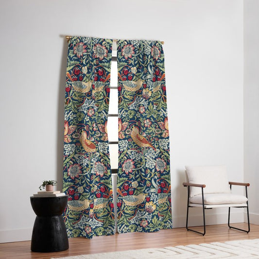 Strawberry Thief by William Morris Window Curtain Gallery Image 2