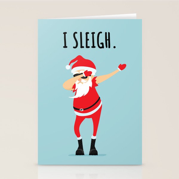Dabbing Santa I Sleigh Stationery Card Gallery Image 1