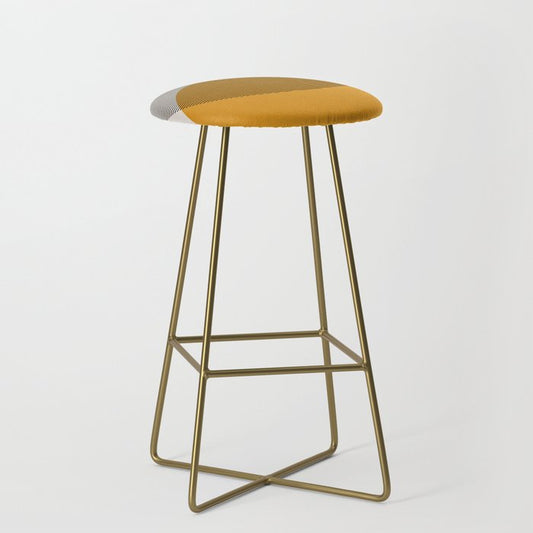 Mid Century Modern Shapes and Lines in Yellow Stool Gallery Image 2