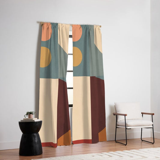 Abstract Geometric Shapes 47 Window Curtain Gallery Image 2