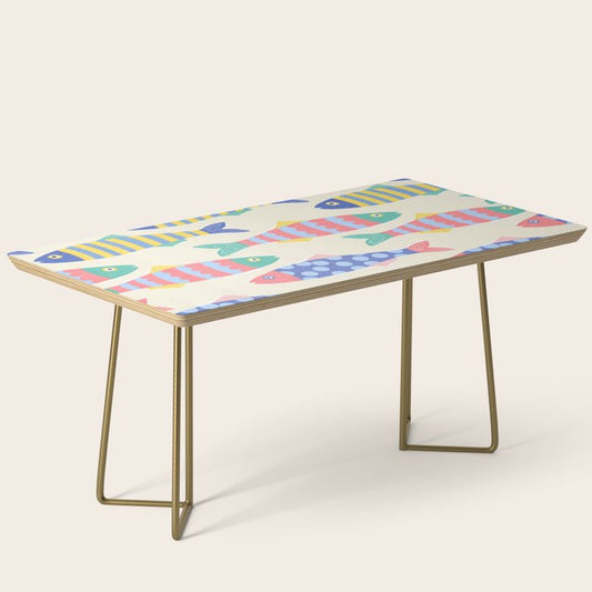 SEA LA VIE - Coastal Pun Fish Art with dots and stripes Coffee Table Gallery Image 2