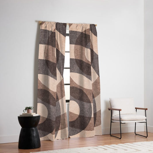 ABSTRACT ALPHABET / Decorative O Window Curtain Gallery Image 2
