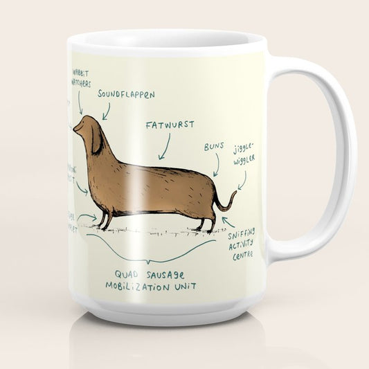 Anatomy of a Dachshund Coffee Mug Gallery Image 2