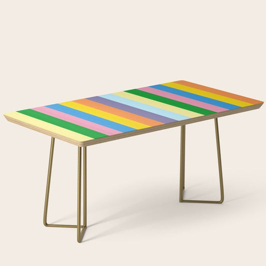 Fun Stripes Colorful Vertical Pattern Coffee Table Gallery Image 2
