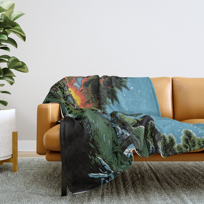 Godzilla - Blue Edition Throw Blanket Gallery Image 2