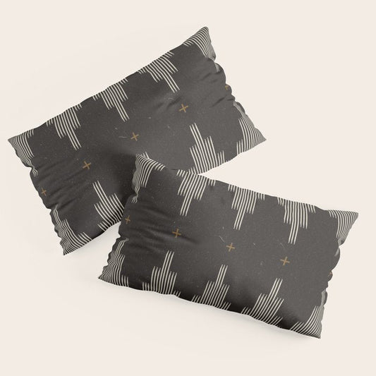 Southwestern Minimalist Black & White Pillow Sham Gallery Image 2