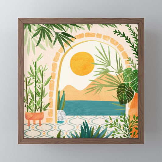 Villa View Tropical Landscape / Villa Series Mini Art Print Gallery Image 2