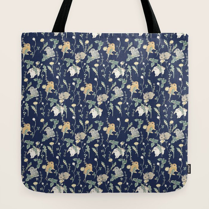 Spring Garden - navy blue Tote Bag Gallery Image 2