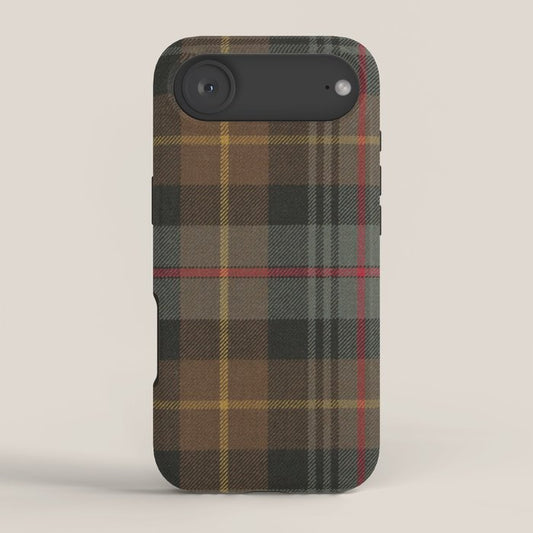 Vintage Brown Gray Tartan Plaid Pattern iPhone Case Gallery Image 2