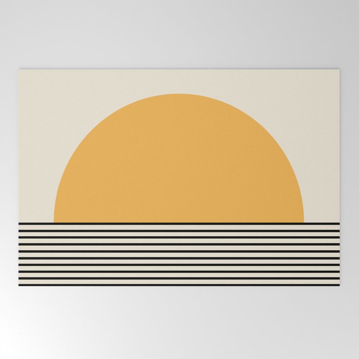 Sunrise / Sunset VI - Yellow & Black Welcome Mat Gallery Image 2