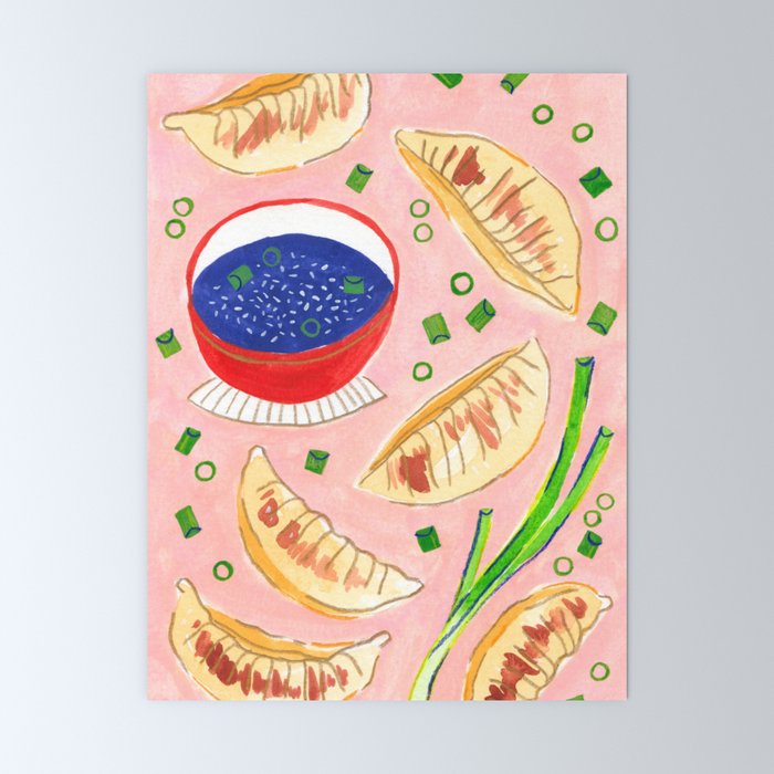 Gyoza Dumplings Mini Art Print Gallery Image 6