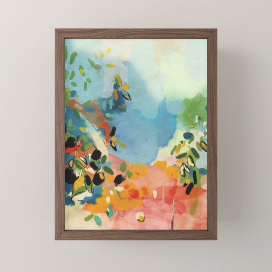 garden with sea view and olive tree Mini Art Print Gallery Image 2
