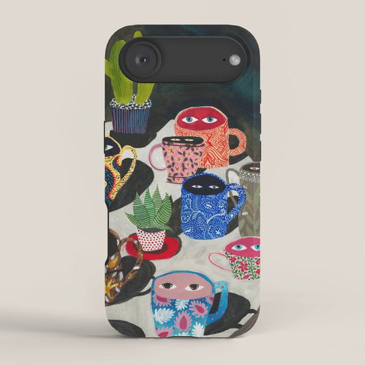 Suspicious mugs iPhone Case Gallery Image 2