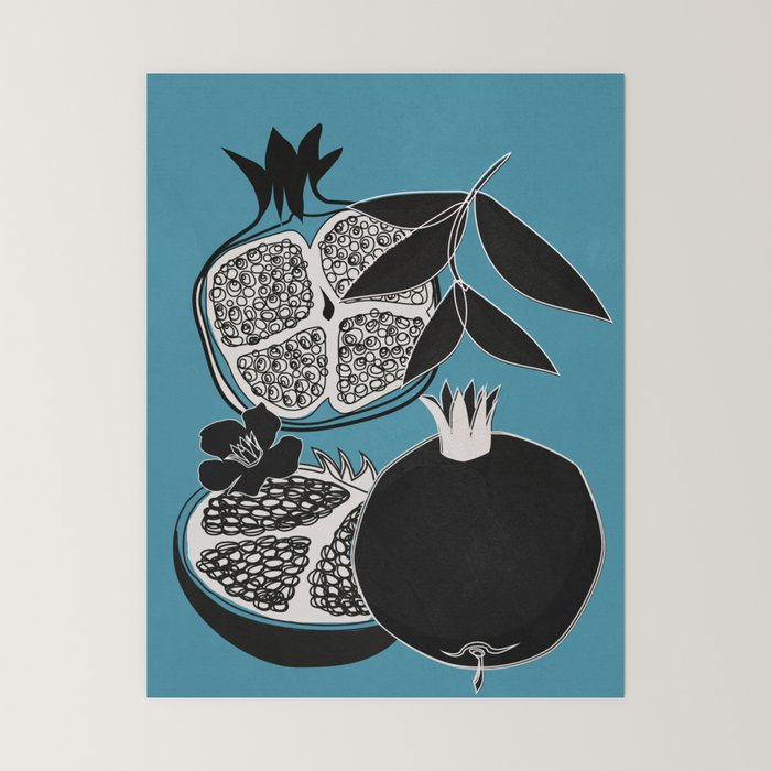 Line Art Pomegranates 4 Mini Art Print Gallery Image 6