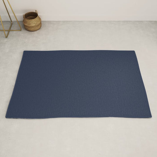 INDIGO BLUE Deep Navy solid color Rug Gallery Image 2