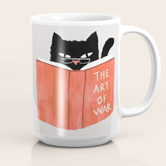 Cat reading book Coffee Mug Gallery Image 2