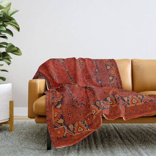 N194 - Red Berber Atlas Oriental Traditional Moroccan Style Throw Blanket Gallery Image 2