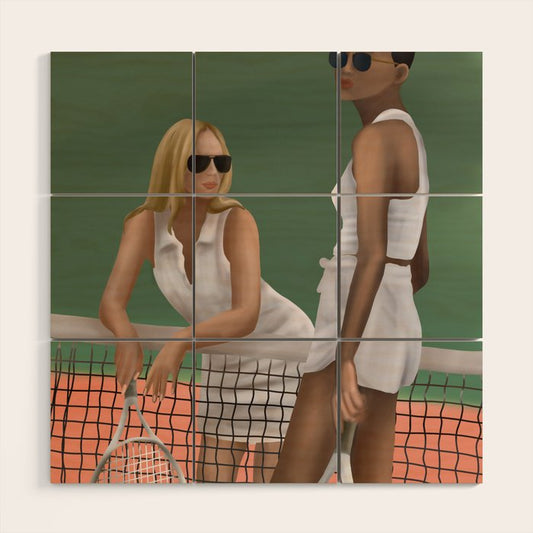 Elegance on the Court Wood Wall Art Gallery Image 2
