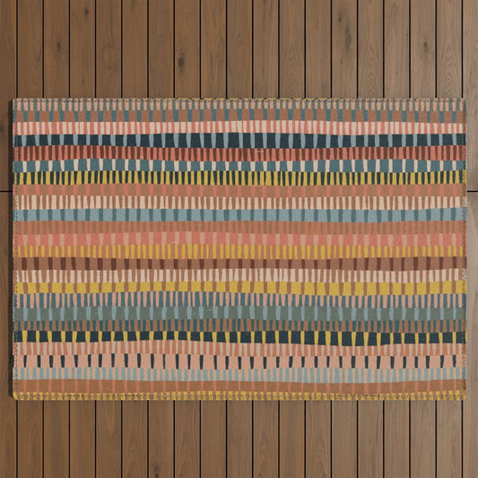 Mix of Stripes #1 Outdoor Rug Gallery Image 2