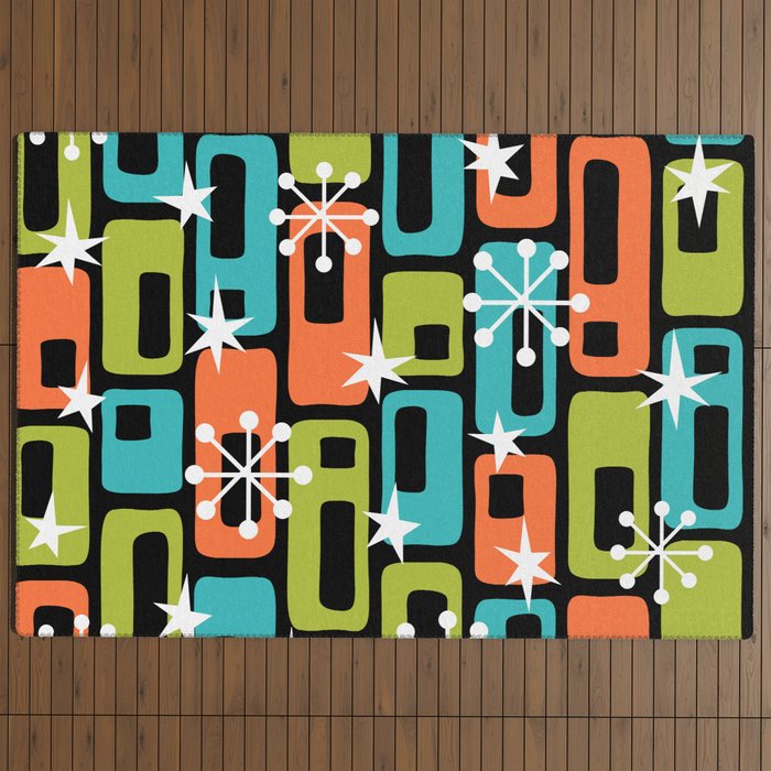 Mid Century Modern Atomic Sparkles 244 Outdoor Rug Gallery Image 4