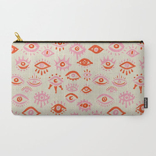Mystic Eyes - Pink & Red Carry All Pouch Gallery Image 2