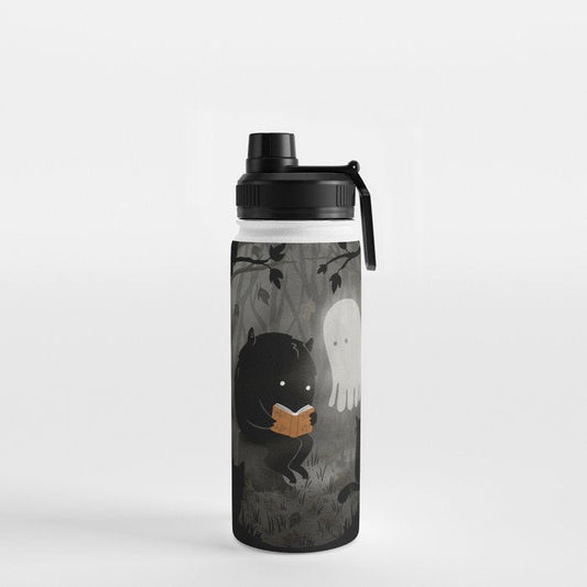 A Quiet Spooky Spot (Book Reading Monster) Water Bottle Gallery Image 2