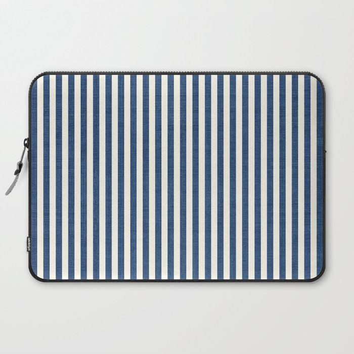 Pinstripe in Navy Blue Laptop Sleeve Gallery Image 2