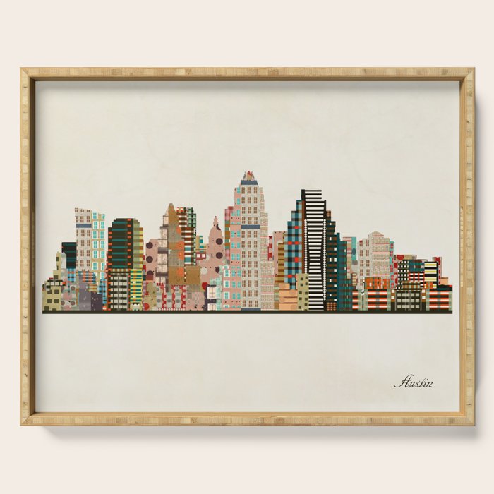 austin skyline Serving Tray Gallery Image 1