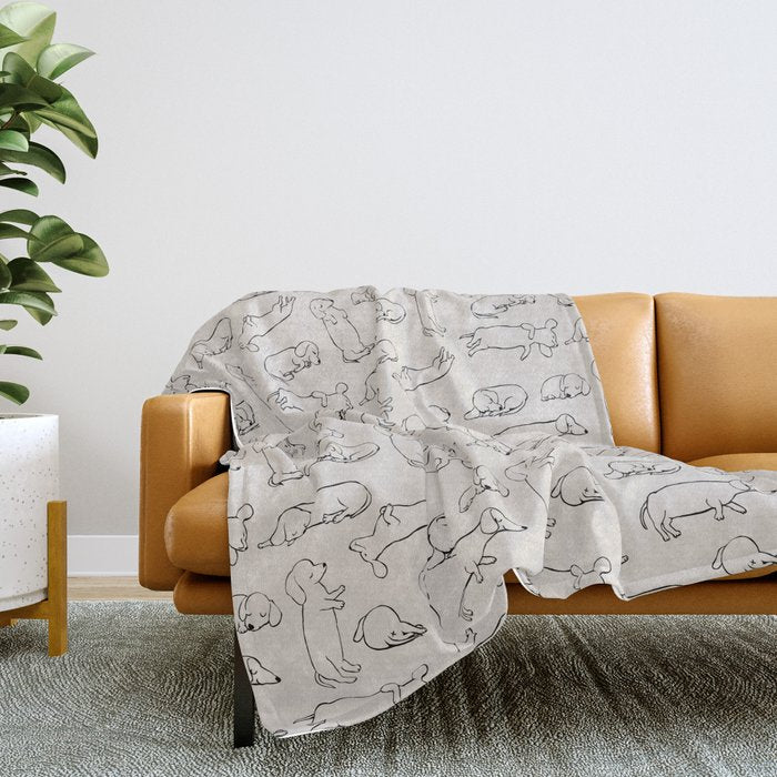 More Sleep Dachshund Throw Blanket Gallery Image 2