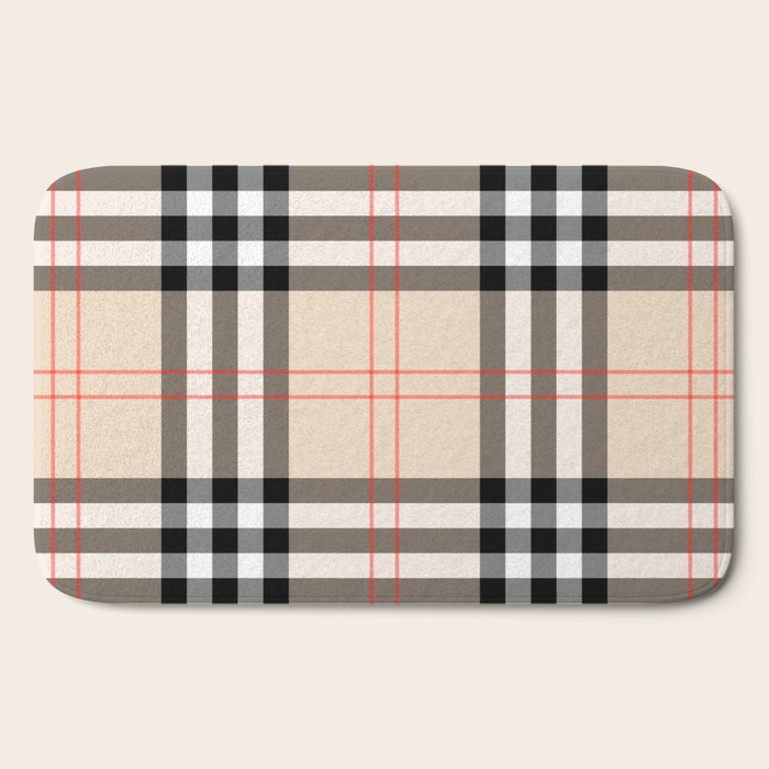 Scottish Cage Luxury Plaid Pattern Bath Mat Gallery Image 2