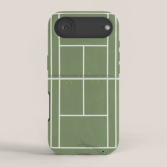 Tennis Court From Above | Illustration iPhone Case Gallery Image 2