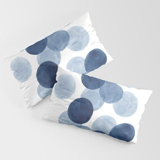 Indigo Ombre Circles Pillow Sham Gallery Image 2