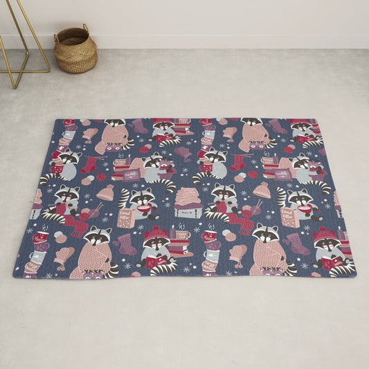 Hygge raccoon Rug Gallery Image 2