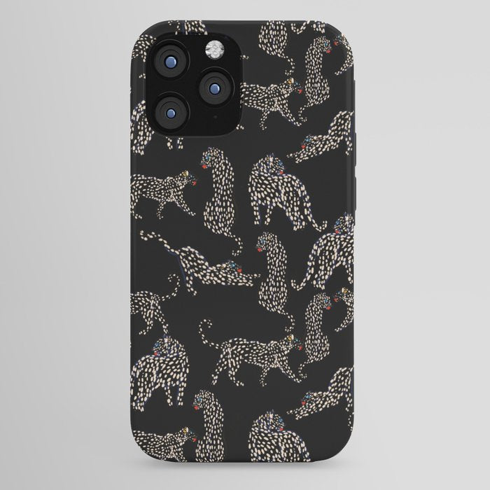 Boho modern black cheetah iPhone Case Gallery Image 44