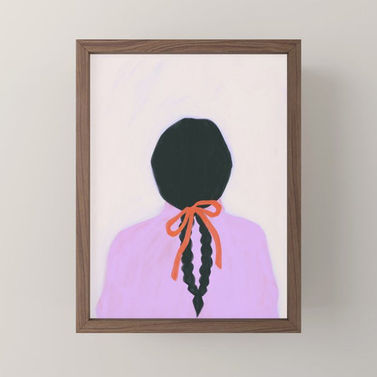 braids & a bow Mini Art Print Gallery Image 2