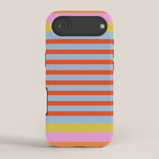 Bold Color Stripes Play Summer Bright Pattern 1 iPhone Case Gallery Image 2