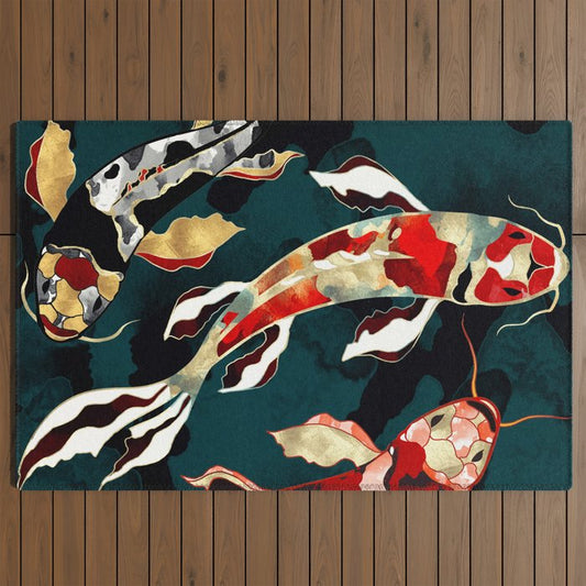 Metallic Koi Outdoor Rug Gallery Image 2