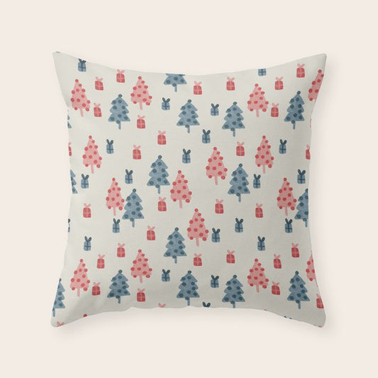 Christmas Trees & Gifts Throw Pillow Gallery Image 2