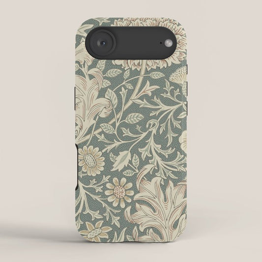 William Morris Vintage Double Bough Orkney Sage iPhone Case Gallery Image 2