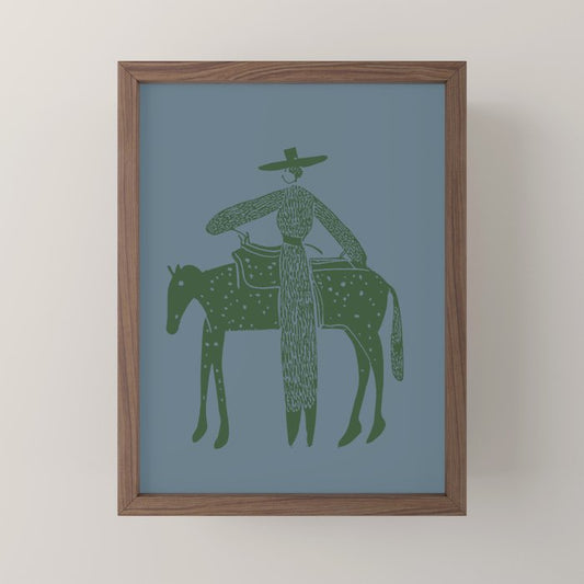Solo Steady Seamoss â Cowgirl Art with Earthy Tones Mini Art Print Gallery Image 2