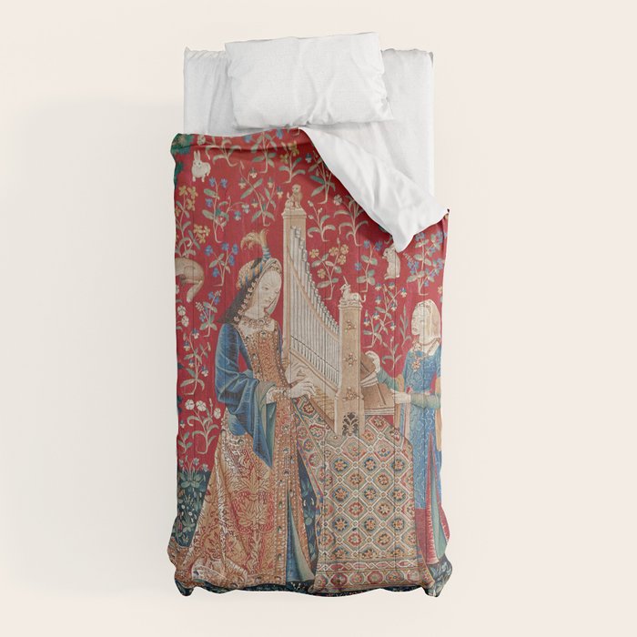 Lady and Unicorn Medieval Tapestry Hearing Comforter Gallery Image 10