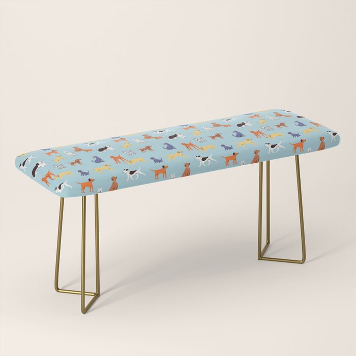 Funny dog animal cartoon art pattern Bench Gallery Image 2
