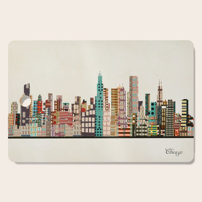 chicago city skyline Cutting Board Gallery Image 1