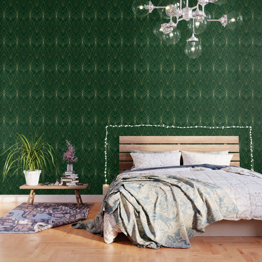 Art Deco in Emerald Green Wallpaper Gallery Image 2