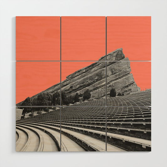 Red Rocks Amphitheater Wood Wall Art Gallery Image 2