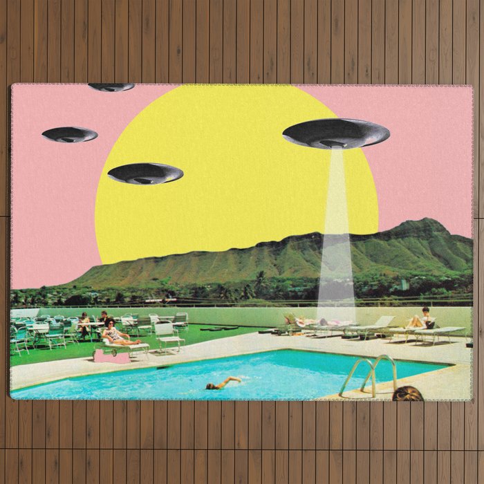 Invasion on vacation (Square) Outdoor Rug Gallery Image 4