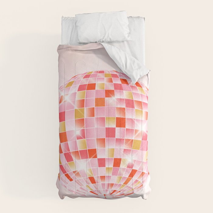 Candy Funk | Disco Ball: Peach Edition Comforter Gallery Image 10