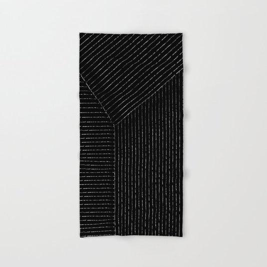 Lines (Black) Bath Towel Gallery Image 2
