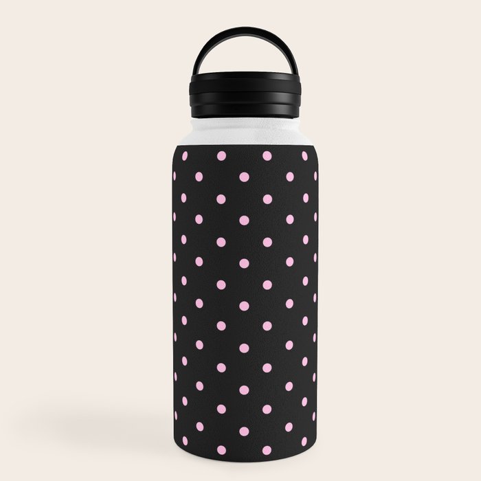 Dotted (Pink & Black Pattern) Water Bottle Gallery Image 6