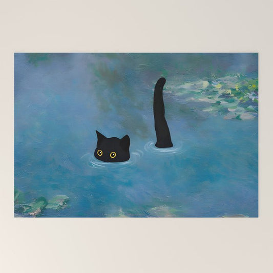Cat Monet Waterlily Welcome Mat Gallery Image 2